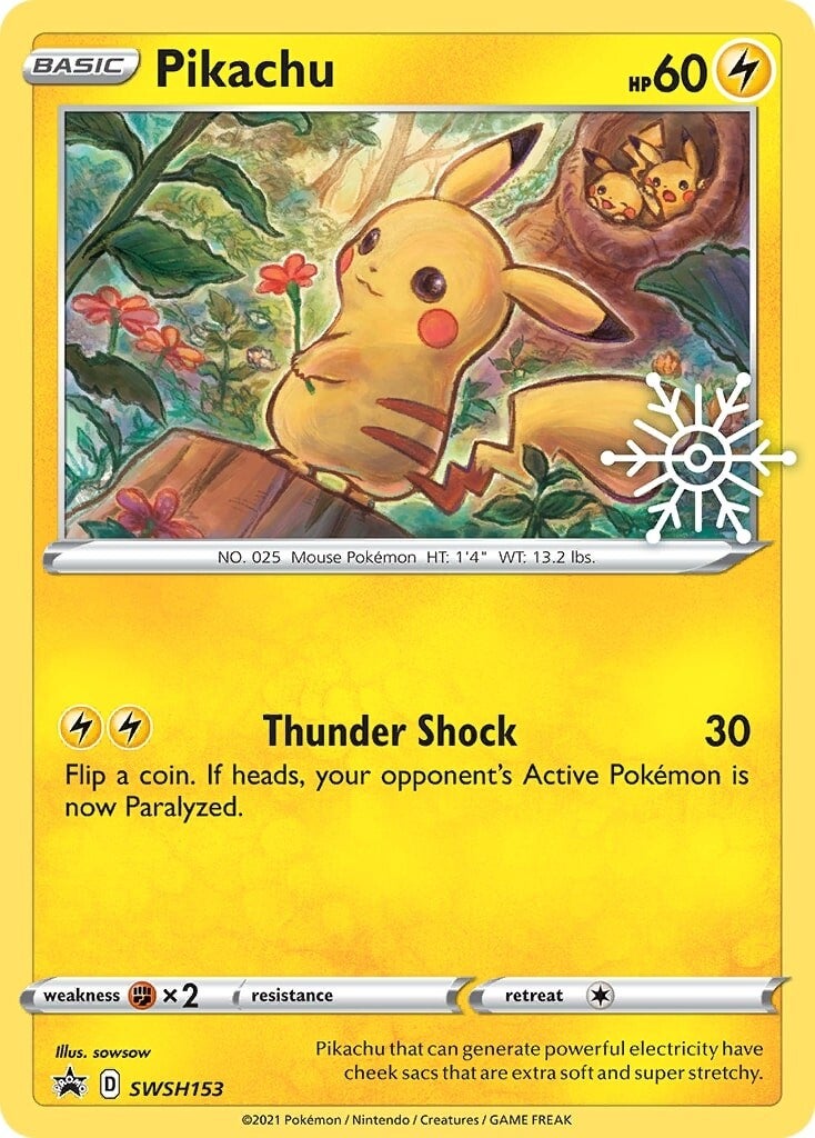 Pikachu (SWSH153) (Holiday Calendar) [Sword & Shield: Black Star Promos] | Exor Games Dartmouth