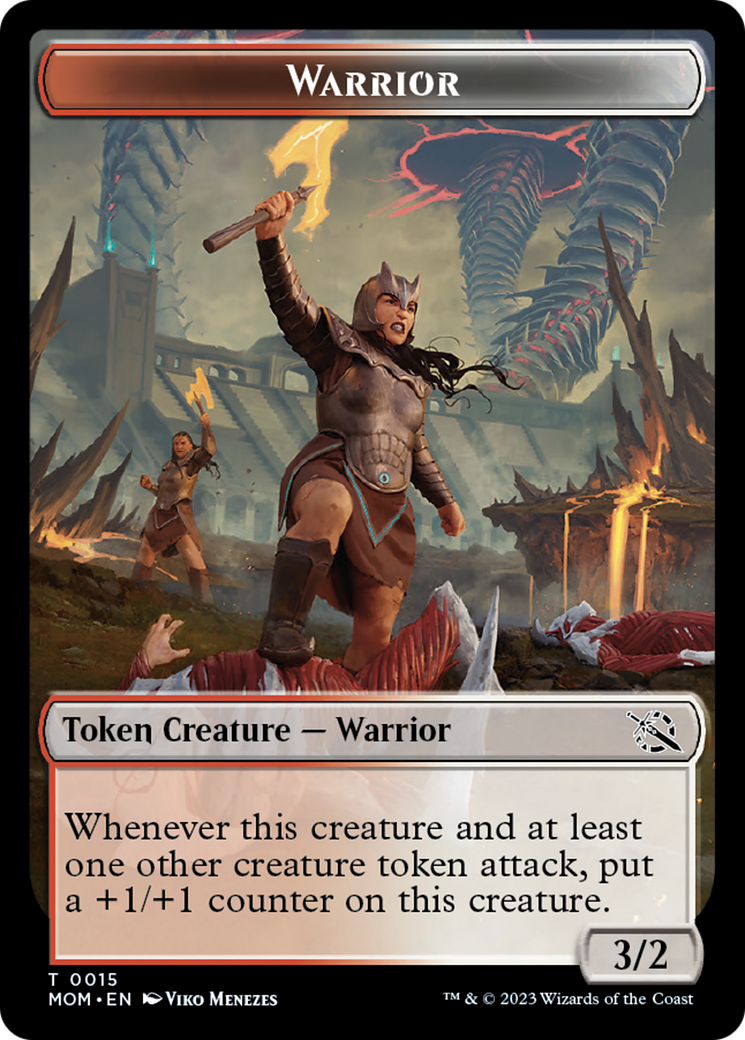 Warrior Token [March of the Machine Tokens] | Exor Games Dartmouth