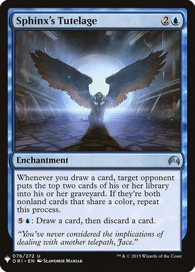 Sphinx's Tutelage [Mystery Booster] | Exor Games Dartmouth