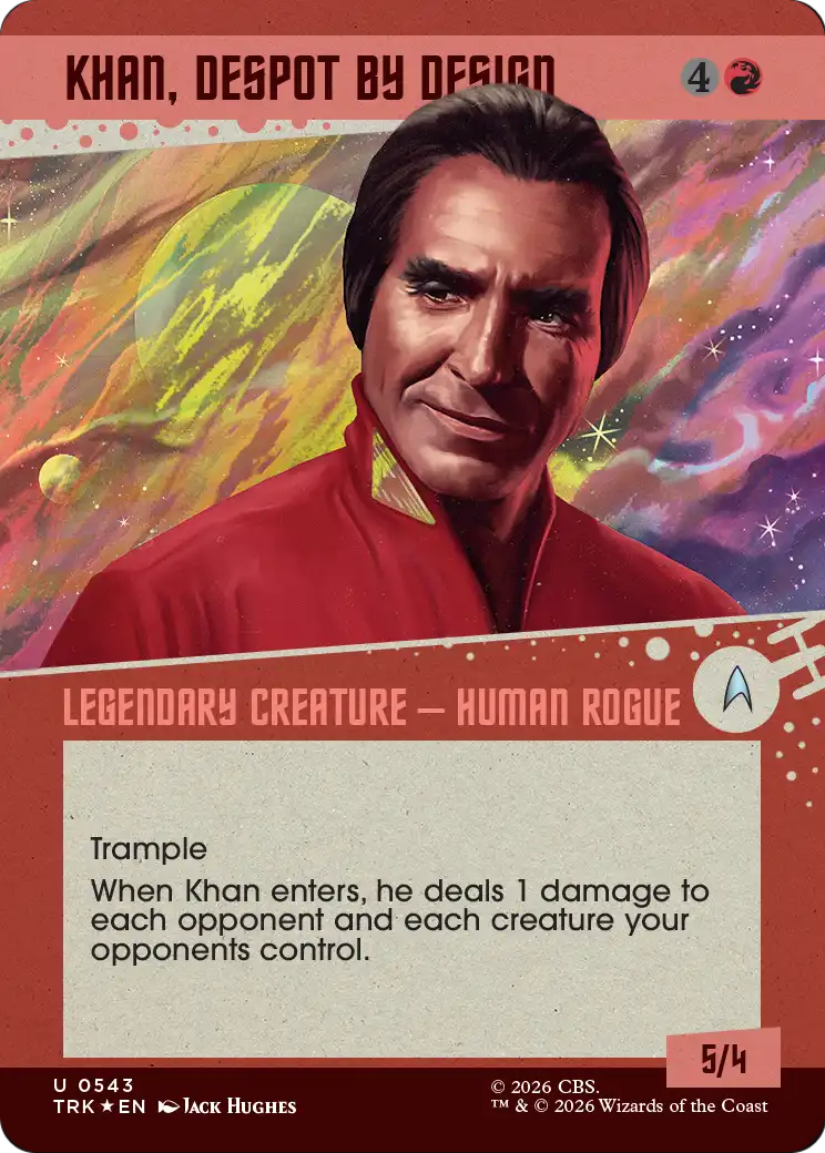Khan, Despot by Design (Showcase) (Surge Foil) [Star Trek] | Exor Games Dartmouth