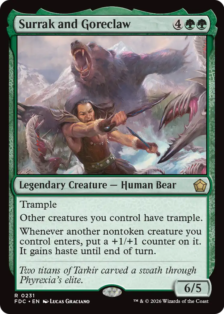 Surrak and Goreclaw [Foundations Commander] | Exor Games Dartmouth