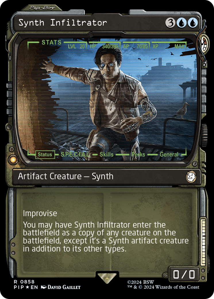 Synth Infiltrator (Showcase) (Surge Foil) [Fallout] | Exor Games Dartmouth