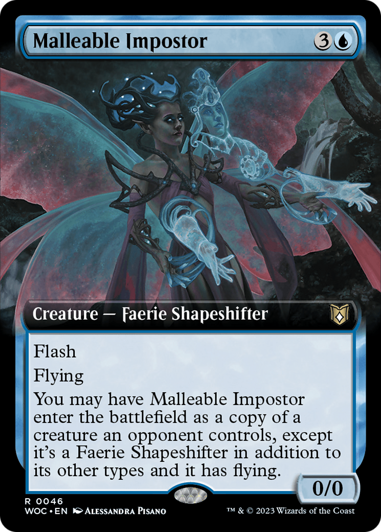 Malleable Impostor (Extended Art) [Wilds of Eldraine Commander] | Exor Games Dartmouth
