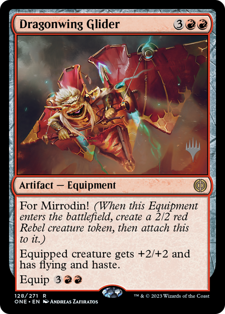 Dragonwing Glider (Promo Pack) [Phyrexia: All Will Be One Promos] | Exor Games Dartmouth