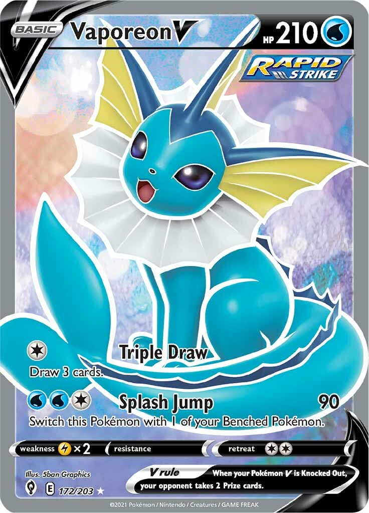 Vaporeon V (172/203) [Sword & Shield: Evolving Skies] | Exor Games Dartmouth