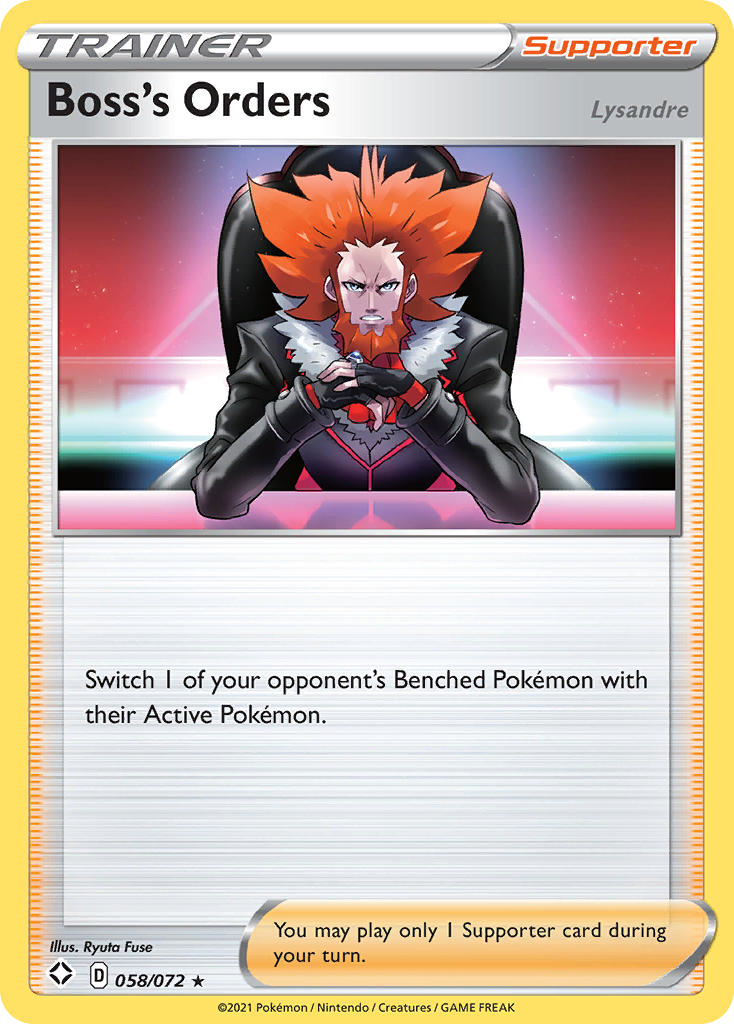 Boss's Orders (058/072) (Deck Exclusive) [Sword & Shield: Shining Fates] | Exor Games Dartmouth