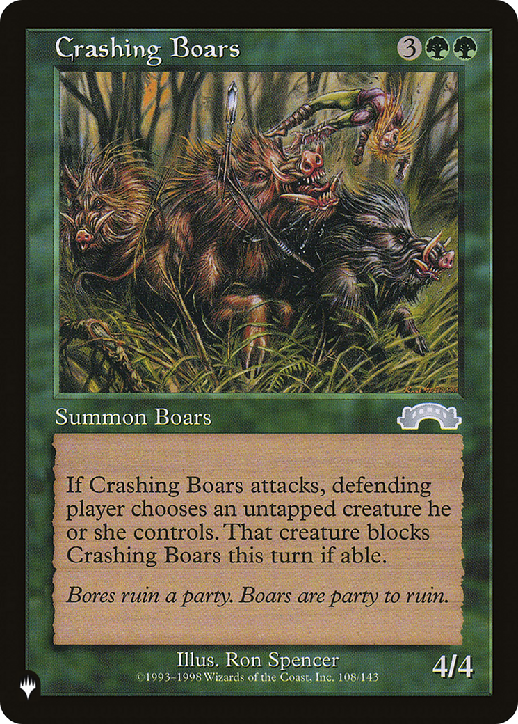 Crashing Boars [The List Reprints] | Exor Games Dartmouth