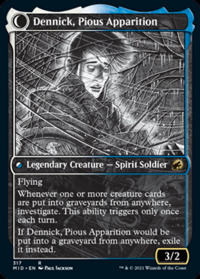 Dennick, Pious Apprentice // Dennick, Pious Apparition (Showcase Eternal Night) [Innistrad: Midnight Hunt] | Exor Games Dartmouth