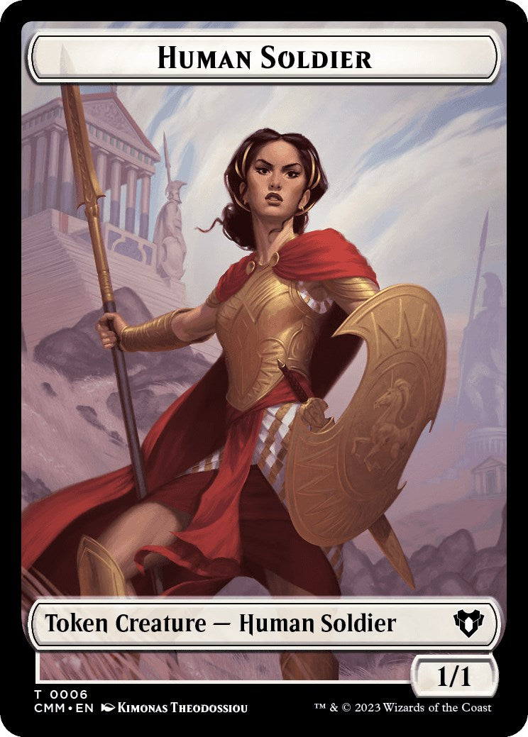 Human Soldier // Zombie (0013) Double-Sided Token [Commander Masters Tokens] | Exor Games Dartmouth