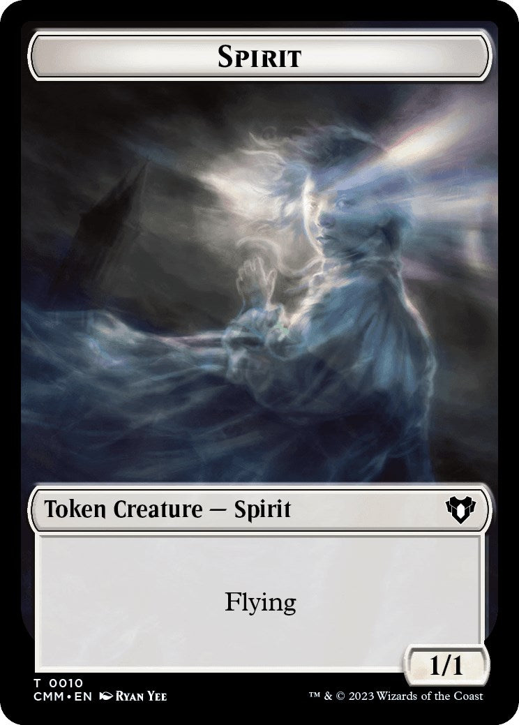 Spirit (0010) // Drake Double-Sided Token [Commander Masters Tokens] | Exor Games Dartmouth