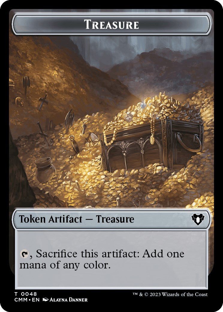 Treasure // Elemental (0037) Double-Sided Token [Commander Masters Tokens] | Exor Games Dartmouth