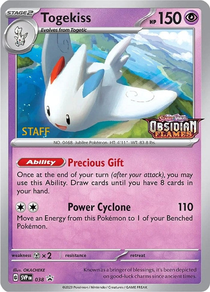 Togekiss (038) (Stamped) (Staff) [Scarlet & Violet: Black Star Promos] | Exor Games Dartmouth