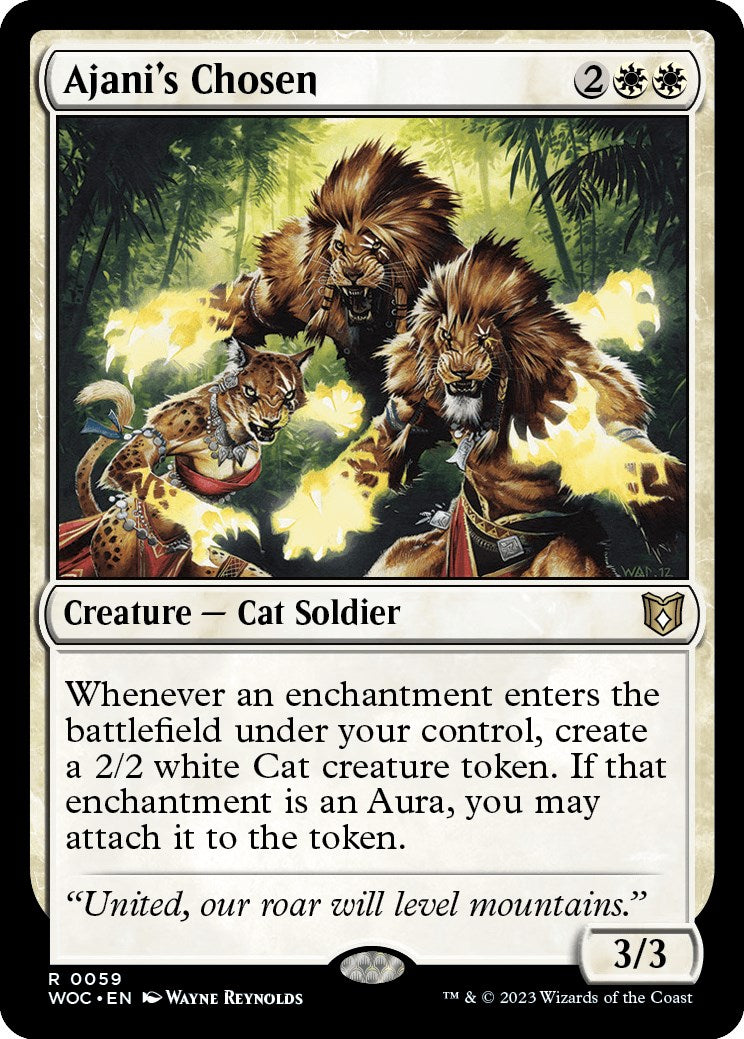 Ajani's Chosen [Wilds of Eldraine Commander] | Exor Games Dartmouth