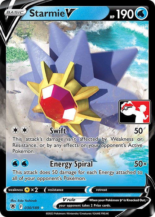 Starmie V (030/189) [Prize Pack Series Three] | Exor Games Dartmouth