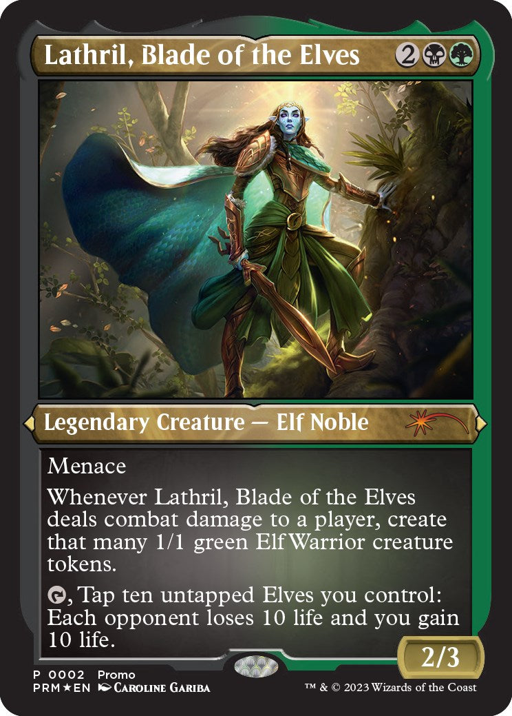 Lathril, Blade of the Elves (Foil Etched) [Media Promos] | Exor Games Dartmouth