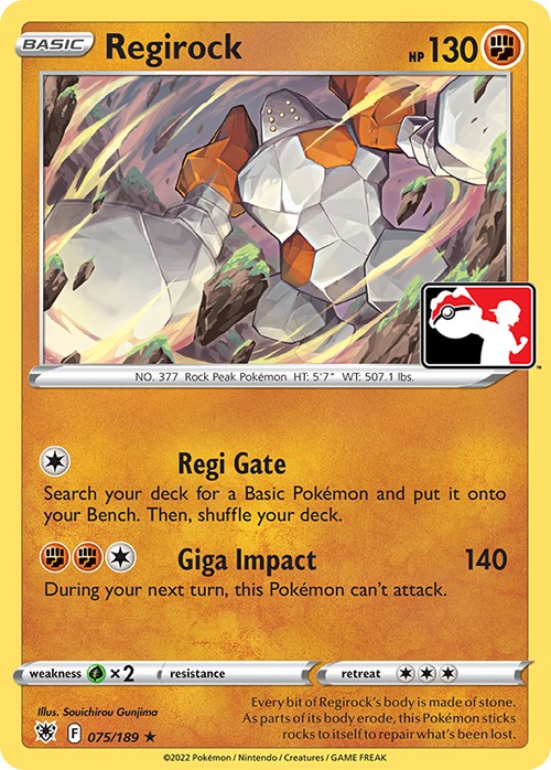 Regirock (075/189) [Prize Pack Series Three] | Exor Games Dartmouth