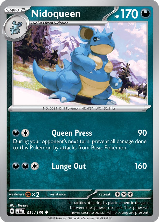 Nidoqueen (031/165) [Scarlet & Violet: 151] | Exor Games Dartmouth