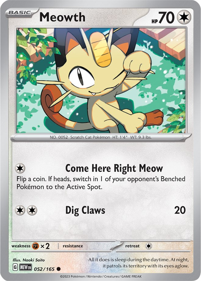 Meowth (052/165) [Scarlet & Violet: 151] | Exor Games Dartmouth