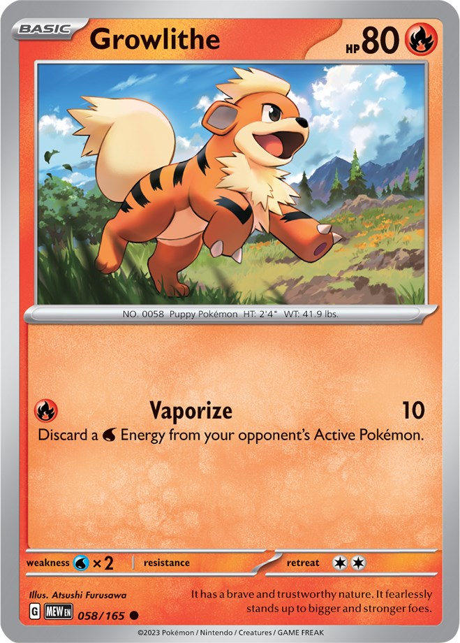 Growlithe (058/165) [Scarlet & Violet: 151] | Exor Games Dartmouth