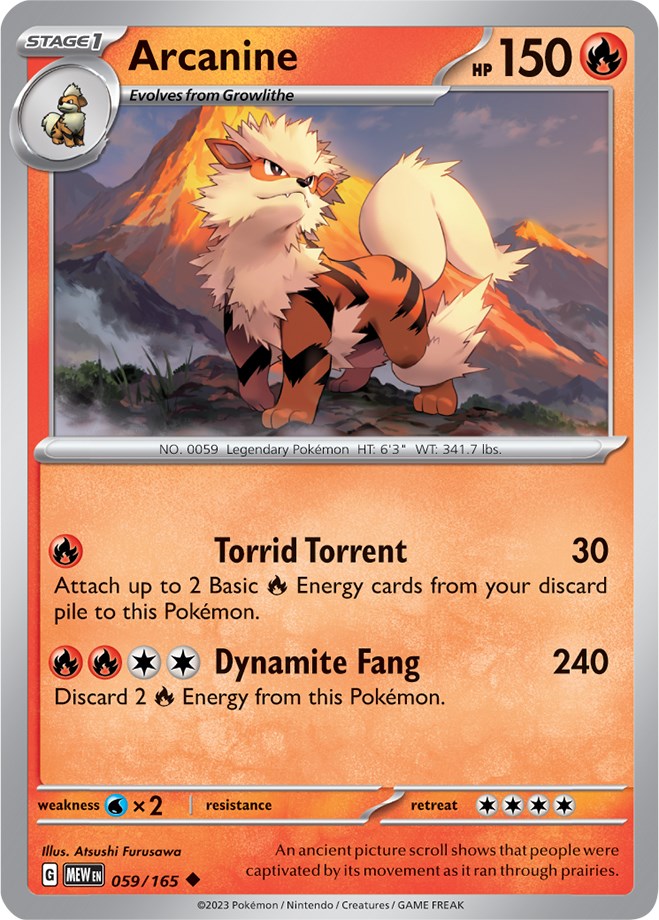 Arcanine (059/165) [Scarlet & Violet: 151] | Exor Games Dartmouth