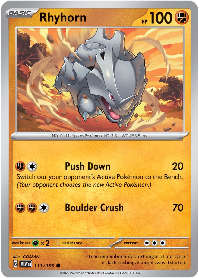 Rhyhorn (111/165) [Scarlet & Violet: 151] | Exor Games Dartmouth