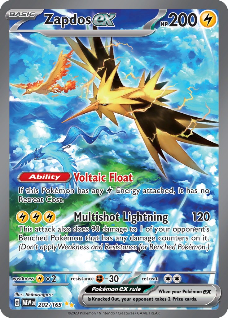 Zapdos ex (202/165) [Scarlet & Violet: 151] | Exor Games Dartmouth