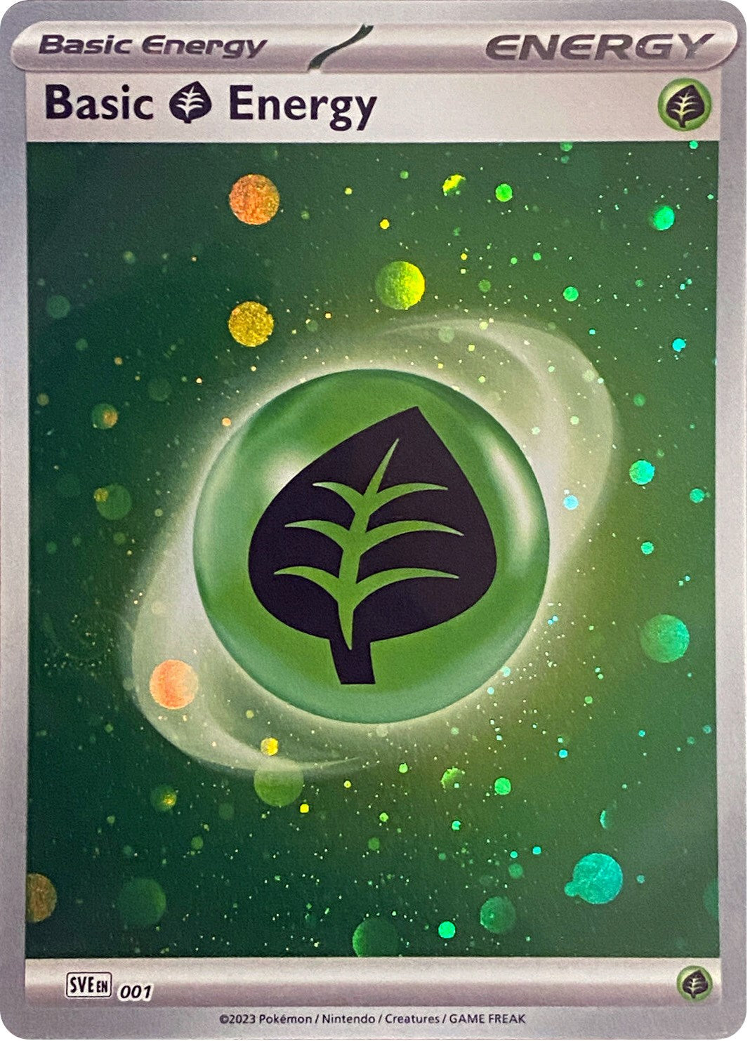 Basic Grass Energy (001) (Cosmos Holo) [Scarlet & Violet: Base Set] | Exor Games Dartmouth