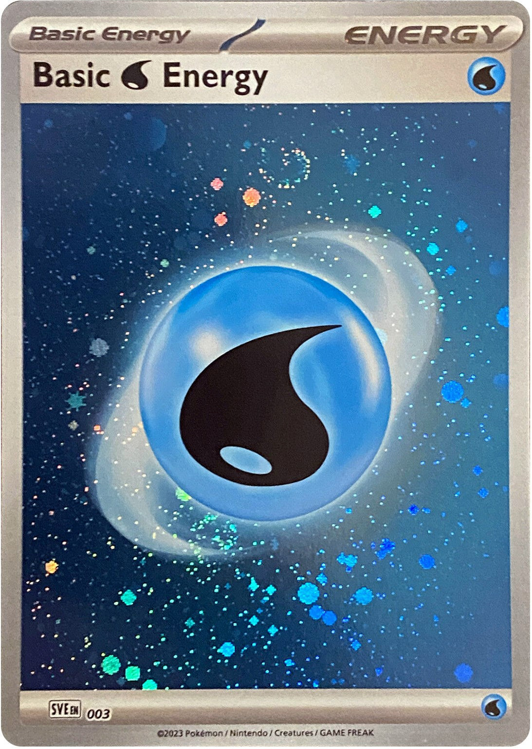 Basic Water Energy (003) (Cosmos Holo) [Scarlet & Violet: Base Set] | Exor Games Dartmouth