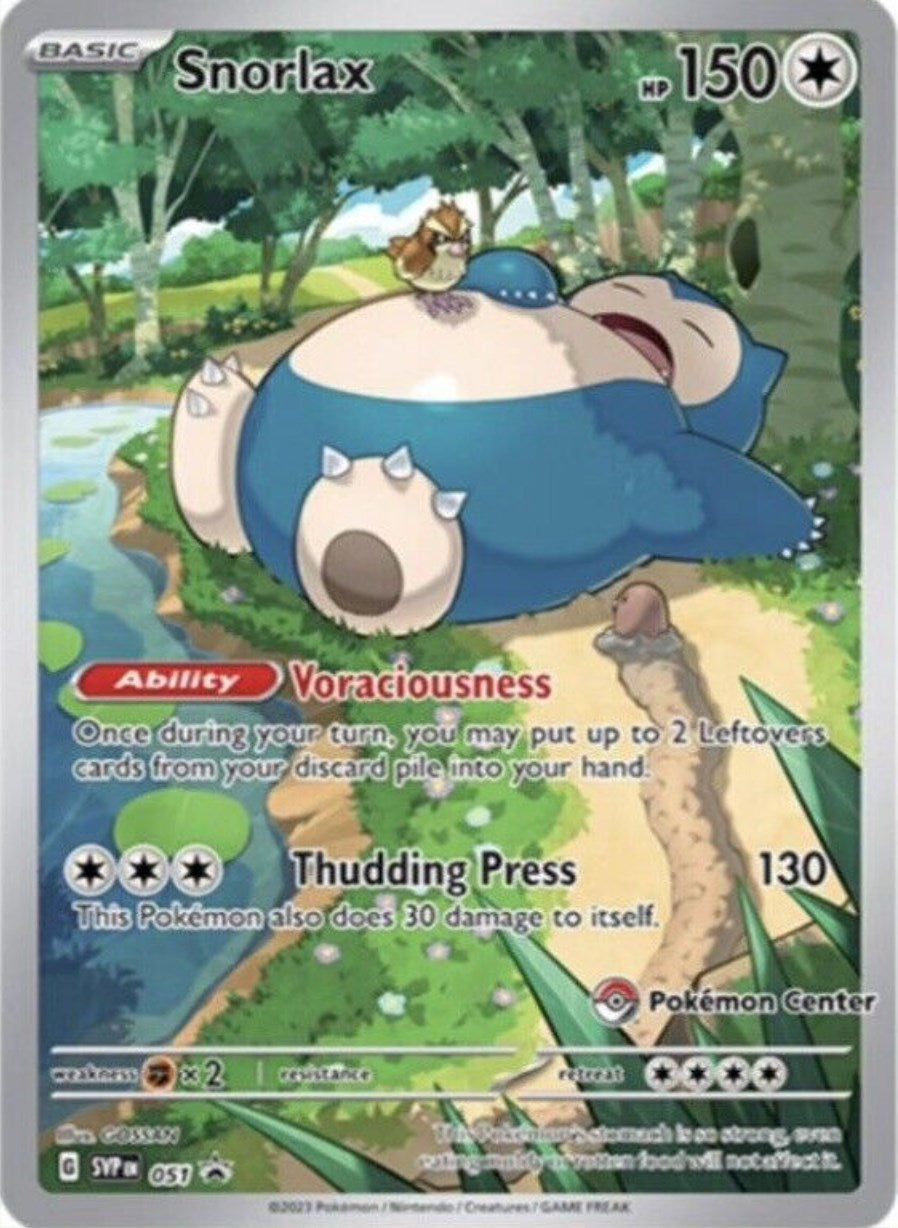 Snorlax (051) (Pokemon Center Exclusive) [Scarlet & Violet: Black Star Promos] | Exor Games Dartmouth