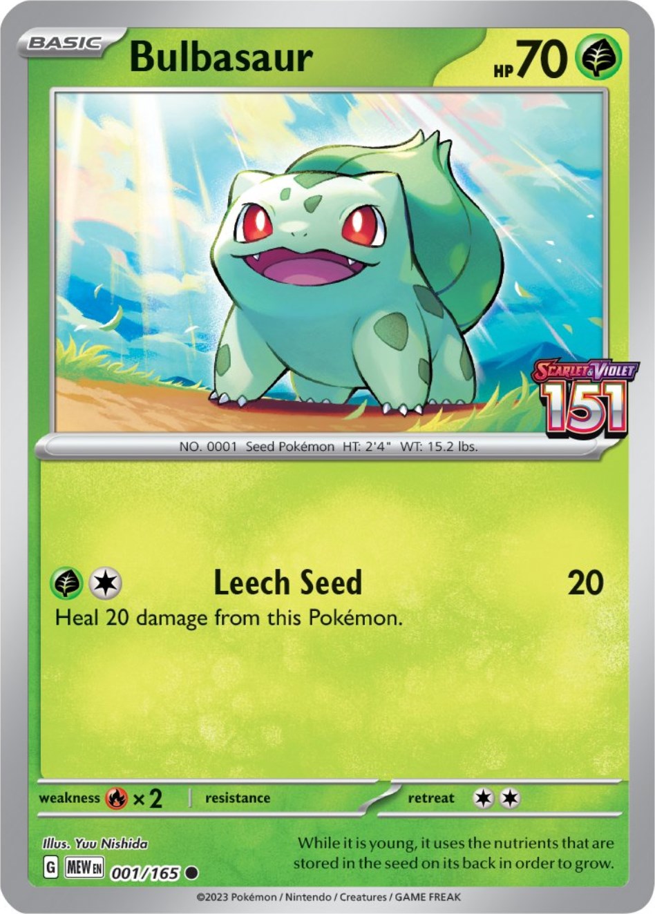 Bulbasaur (001/165) (Best Buy Exclusive) [Scarlet & Violet: 151] | Exor Games Dartmouth