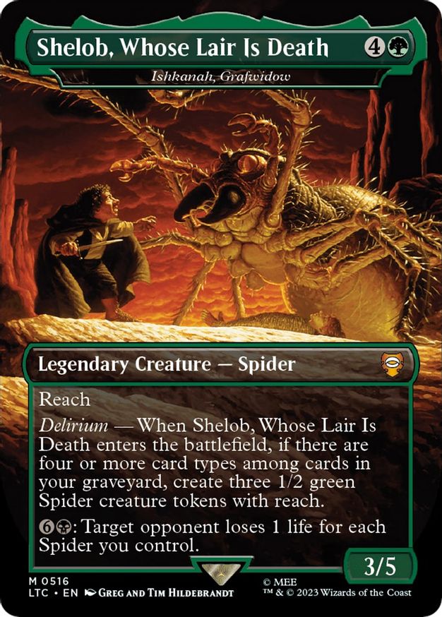 Shelob, Whose Lair Is Death - Ishkanah, Grafwidow (Borderless) [The Lord of the Rings: Tales of Middle-Earth Commander] | Exor Games Dartmouth