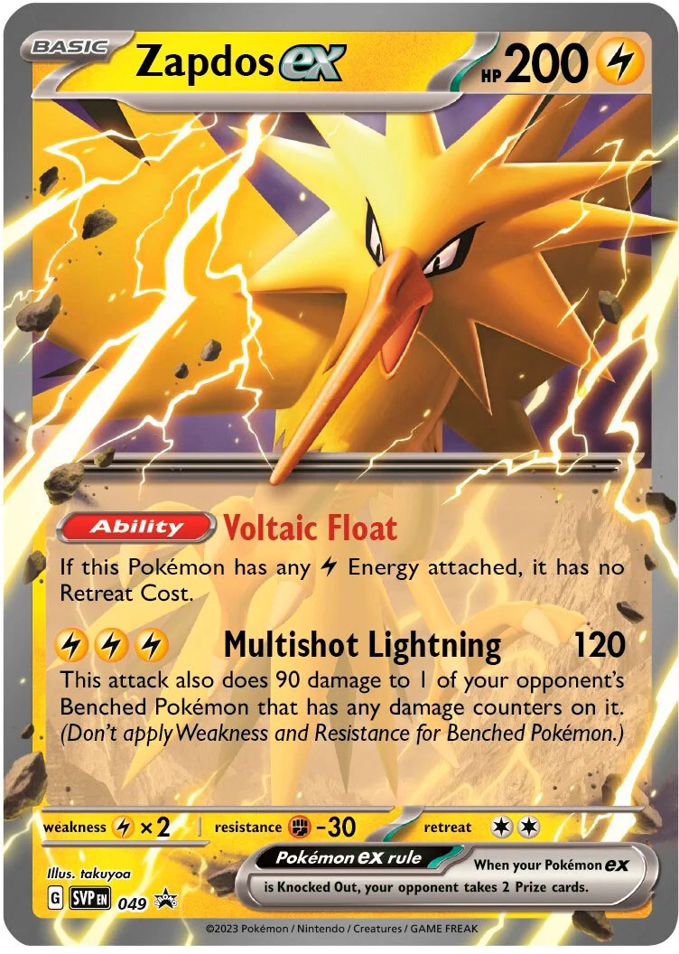 Zapdos ex (049) [Scarlet & Violet: Black Star Promos] | Exor Games Dartmouth