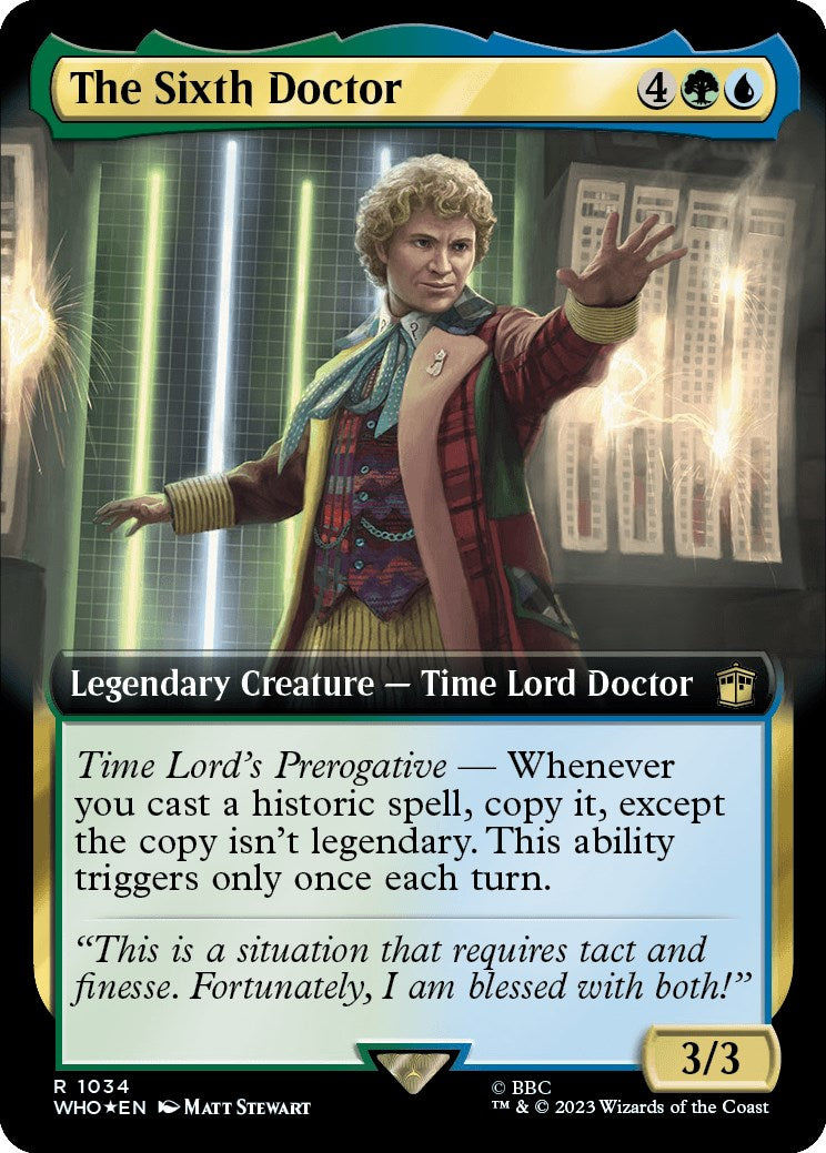 The Sixth Doctor (Extended Art) (Surge Foil) [Doctor Who] | Exor Games Dartmouth