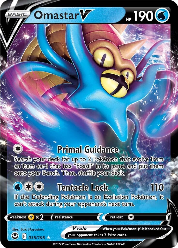 Omastar V (035/195) [Sword & Shield: Silver Tempest] | Exor Games Dartmouth