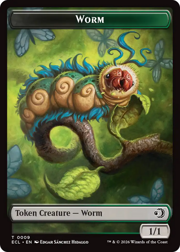 Merfolk // Worm Double-Sided Token [Lorwyn Eclipsed Tokens] | Exor Games Dartmouth
