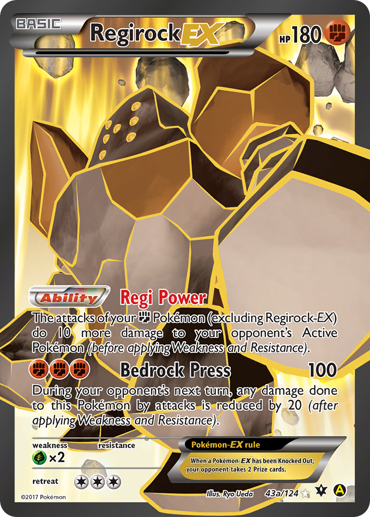 Regirock EX (43a/124) [Alternate Art Promos] | Exor Games Dartmouth