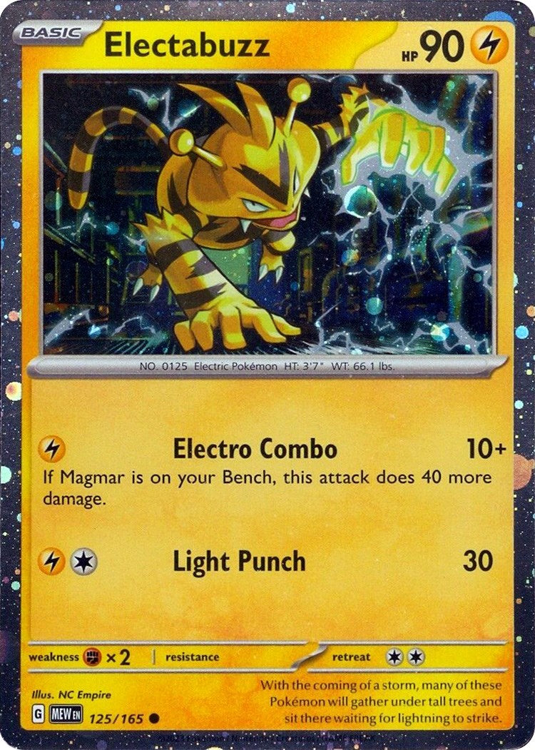 Electabuzz (125/165) (Cosmos Holo) [Miscellaneous Cards] | Exor Games Dartmouth