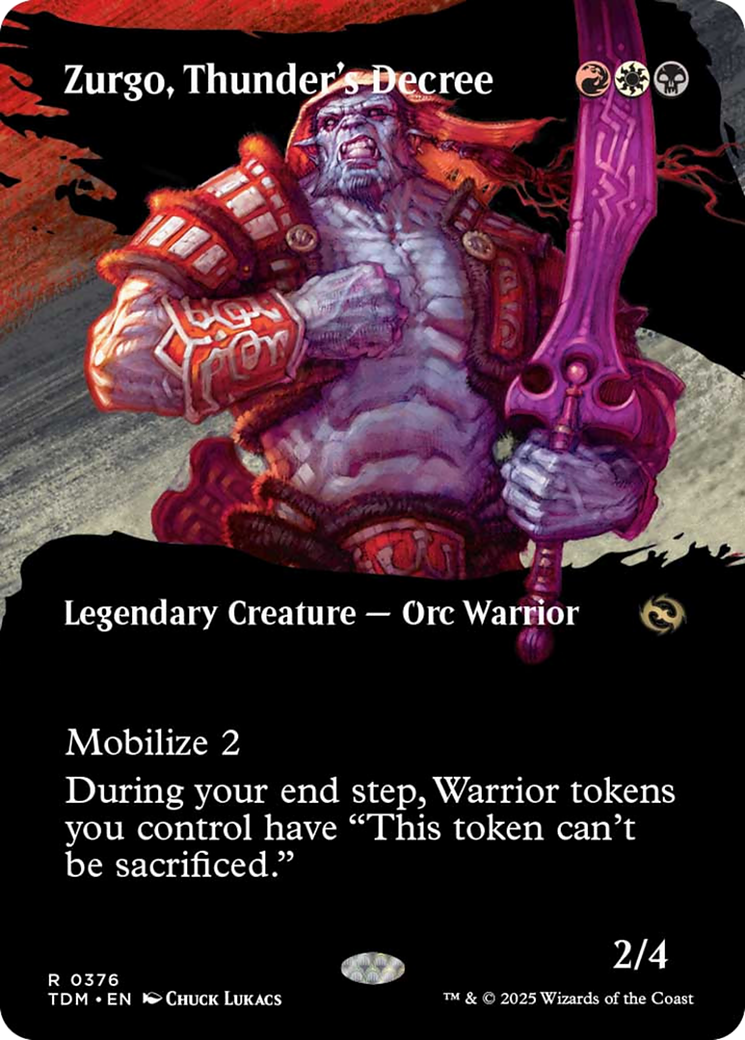 Zurgo, Thunder's Decree (Borderless) [Tarkir: Dragonstorm] | Exor Games Dartmouth