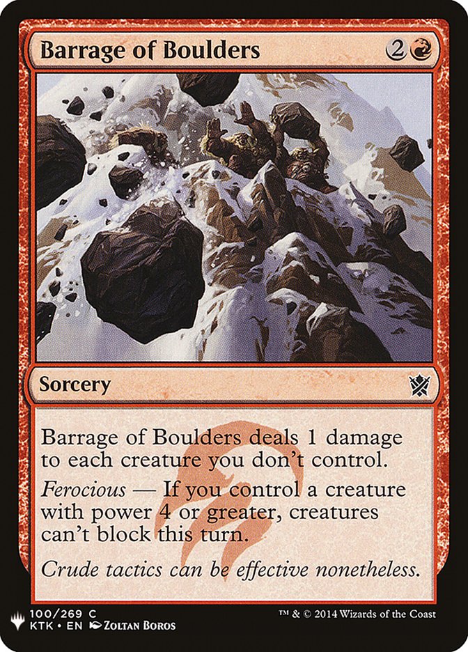 Barrage of Boulders [Mystery Booster] | Exor Games Dartmouth