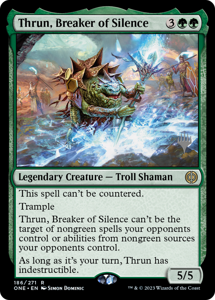Thrun, Breaker of Silence (Promo Pack) [Phyrexia: All Will Be One Promos] | Exor Games Dartmouth