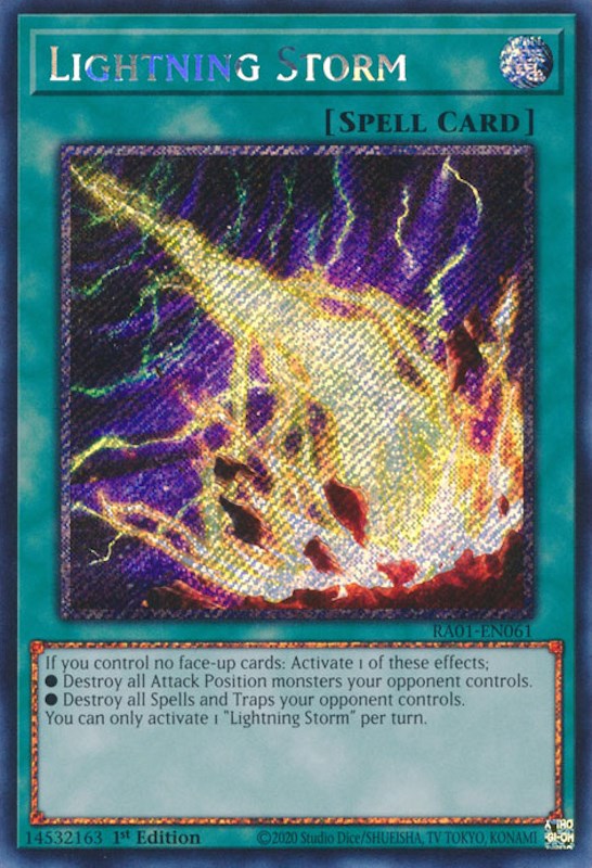 Lightning Storm [RA01-EN061] Platinum Secret Rare | Exor Games Dartmouth