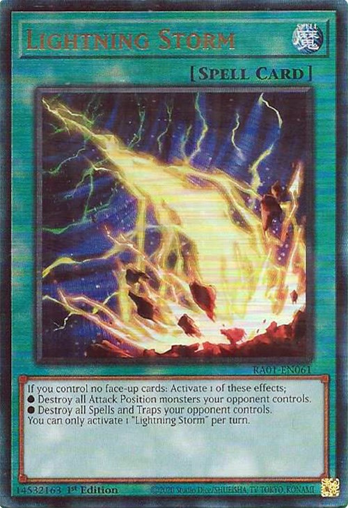 Lightning Storm [RA01-EN061] Prismatic Ultimate Rare | Exor Games Dartmouth