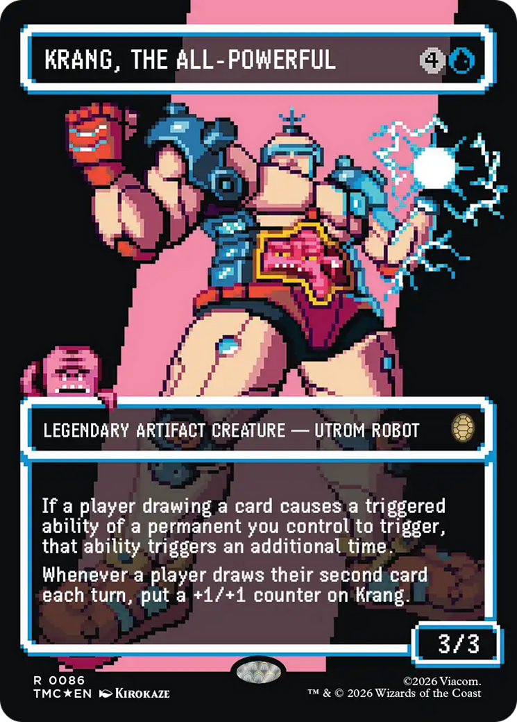 Krang, the All-Powerful (Borderless) (Surge Foil) [Teenage Mutant Ninja Turtles Commander] | Exor Games Dartmouth