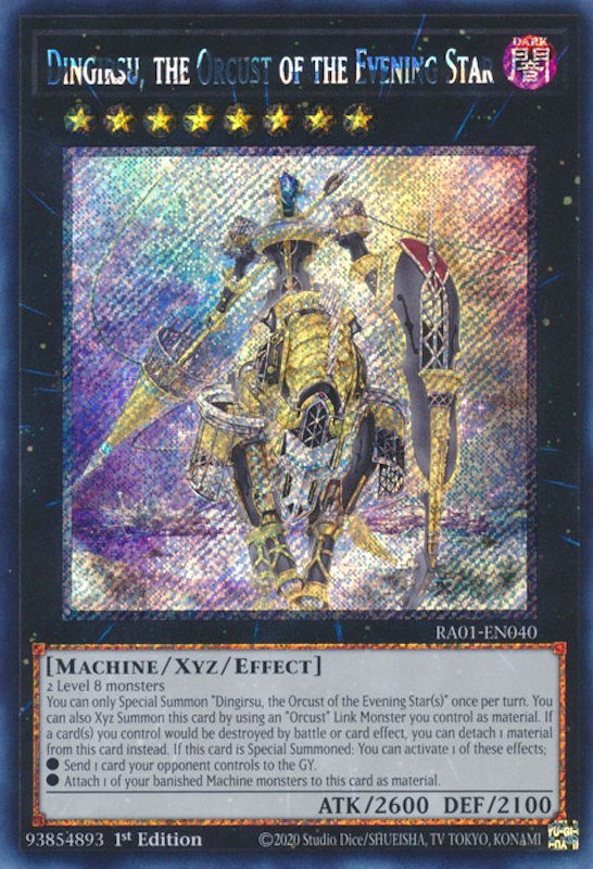 Dingirsu, the Orcust of the Evening Star [RA01-EN040] Platinum Secret Rare | Exor Games Dartmouth