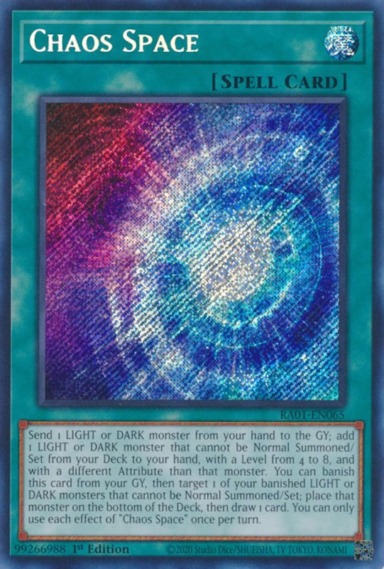 Chaos Space [RA01-EN065] Secret Rare | Exor Games Dartmouth