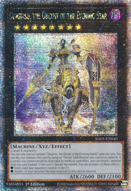 Dingirsu, the Orcust of the Evening Star [RA01-EN040] Quarter Century Secret Rare | Exor Games Dartmouth