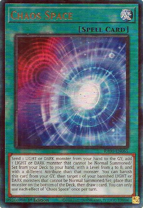 Chaos Space [RA01-EN065] Prismatic Ultimate Rare | Exor Games Dartmouth
