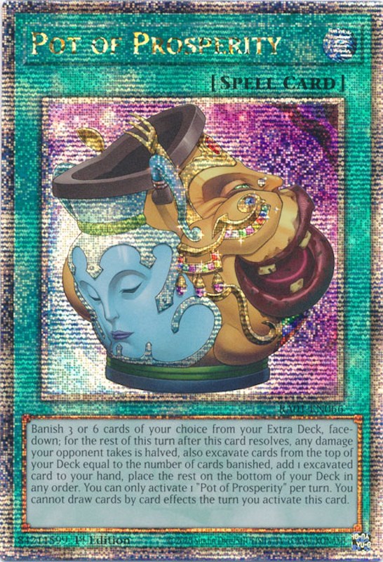 Pot of Prosperity [RA01-EN066] Quarter Century Secret Rare | Exor Games Dartmouth