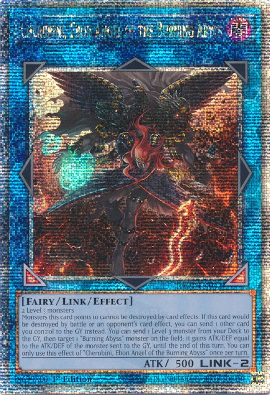 Cherubini, Ebon Angel of the Burning Abyss [RA01-EN042] Quarter Century Secret Rare | Exor Games Dartmouth