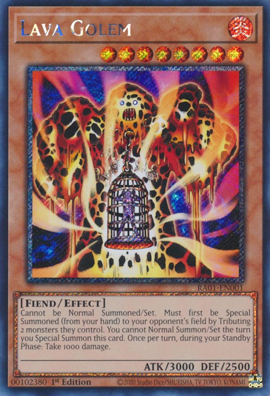 Lava Golem [RA01-EN001] Platinum Secret Rare | Exor Games Dartmouth